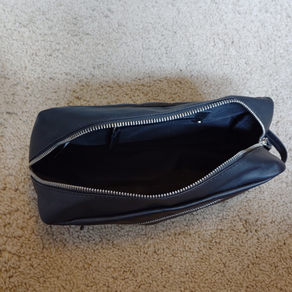 Black Skull Imprint Cosmetic Bag View 4